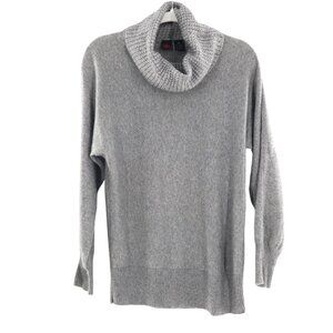 SFA Cashmere Angora Wool Sweater Women M Gray Career Preppy Quiet Luxury Classic